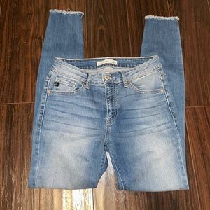 Kancan raw hem mid-rise Skinny Jeans